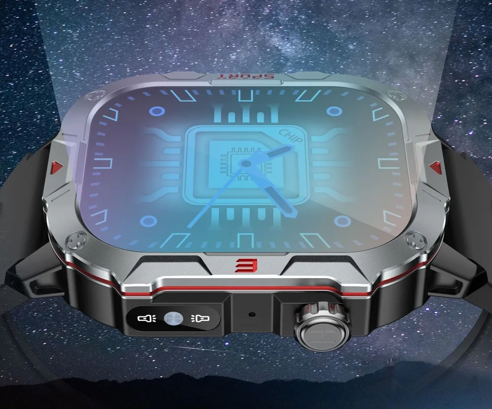 Close-up of the Smart Watch Pro's large HD IPS screen